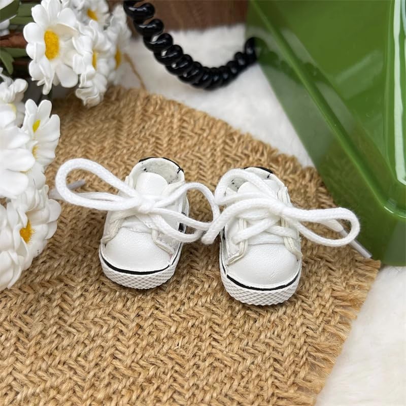 Jojedomo Compatible with Labubu Doll Shoes for 17cm Doll,Shoes Used for Labubu Accessories (YD-White) - Image 4